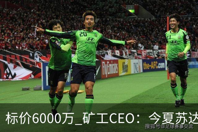 标价6000万 矿工CEO：今夏苏达科夫肯定去豪门